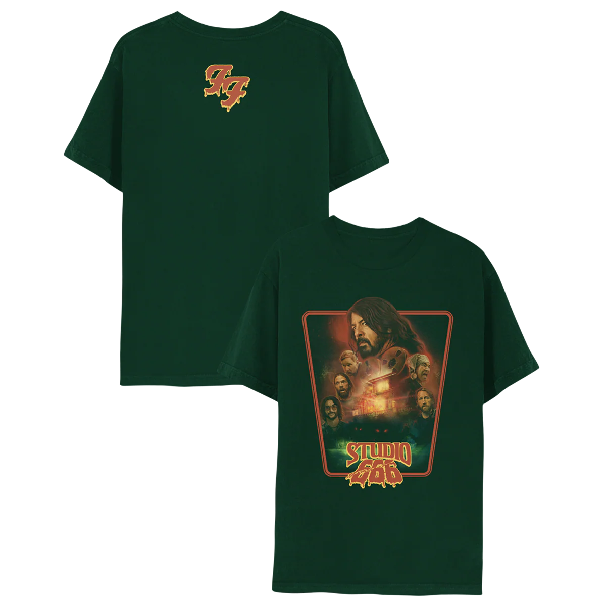 Studio 666 Retro Tee- Forest Green
