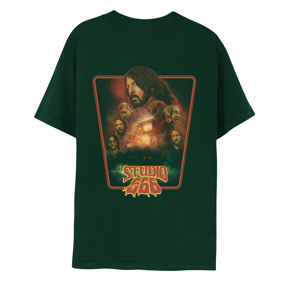 Studio 666 Retro Tee- Forest Green - Image 2